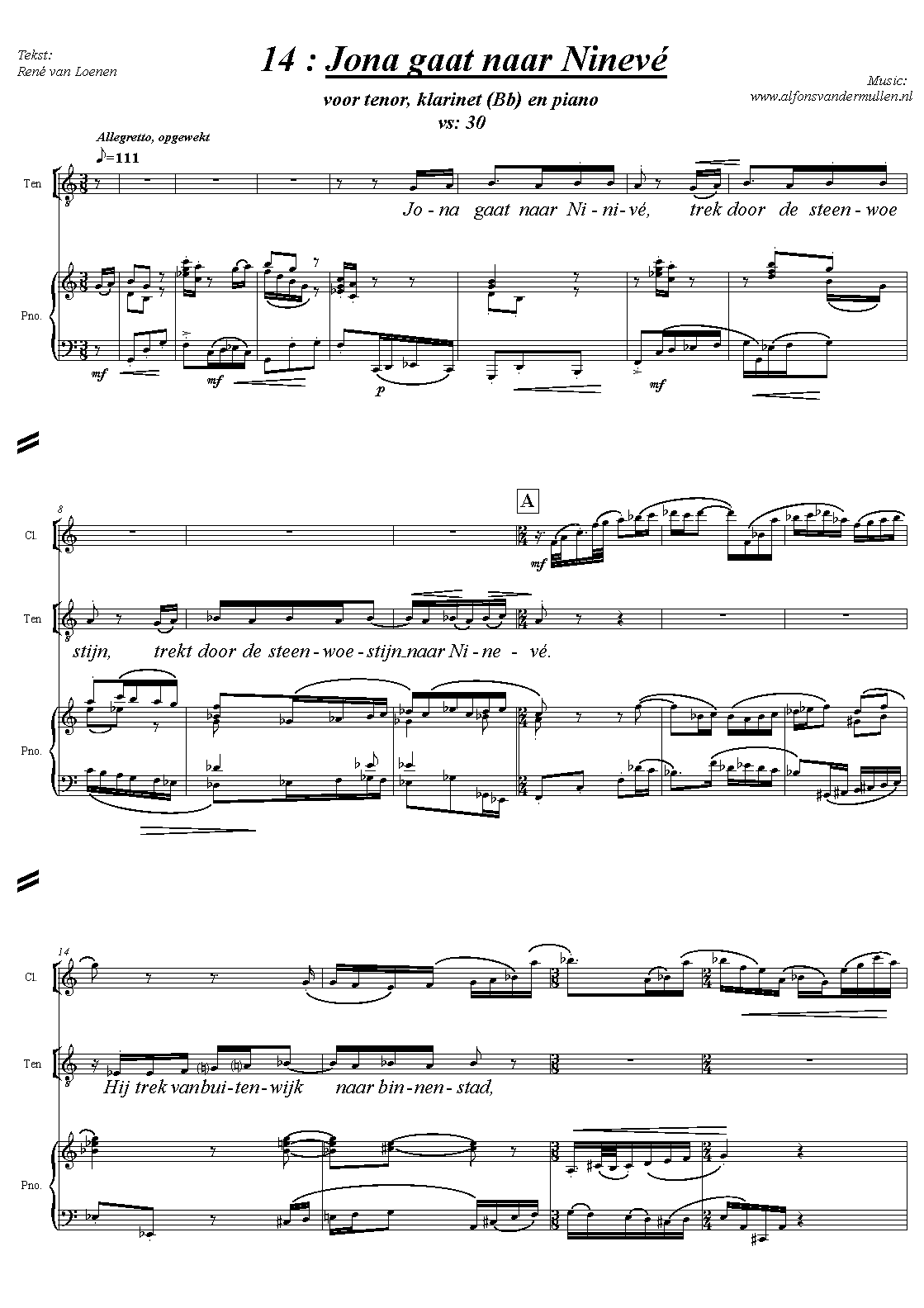 Dit is bladmuziek pagina 1